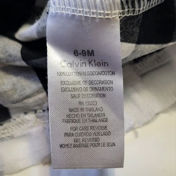 Calvin Klein Baby Girls Plaid Lace Casual Dress Size 6-9M - Picture 5 of 6